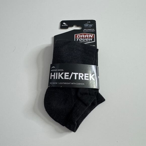 NWT DARN TOUGH Hike Trek Merino Wool Black 1990 Large - Picture 1 of 3